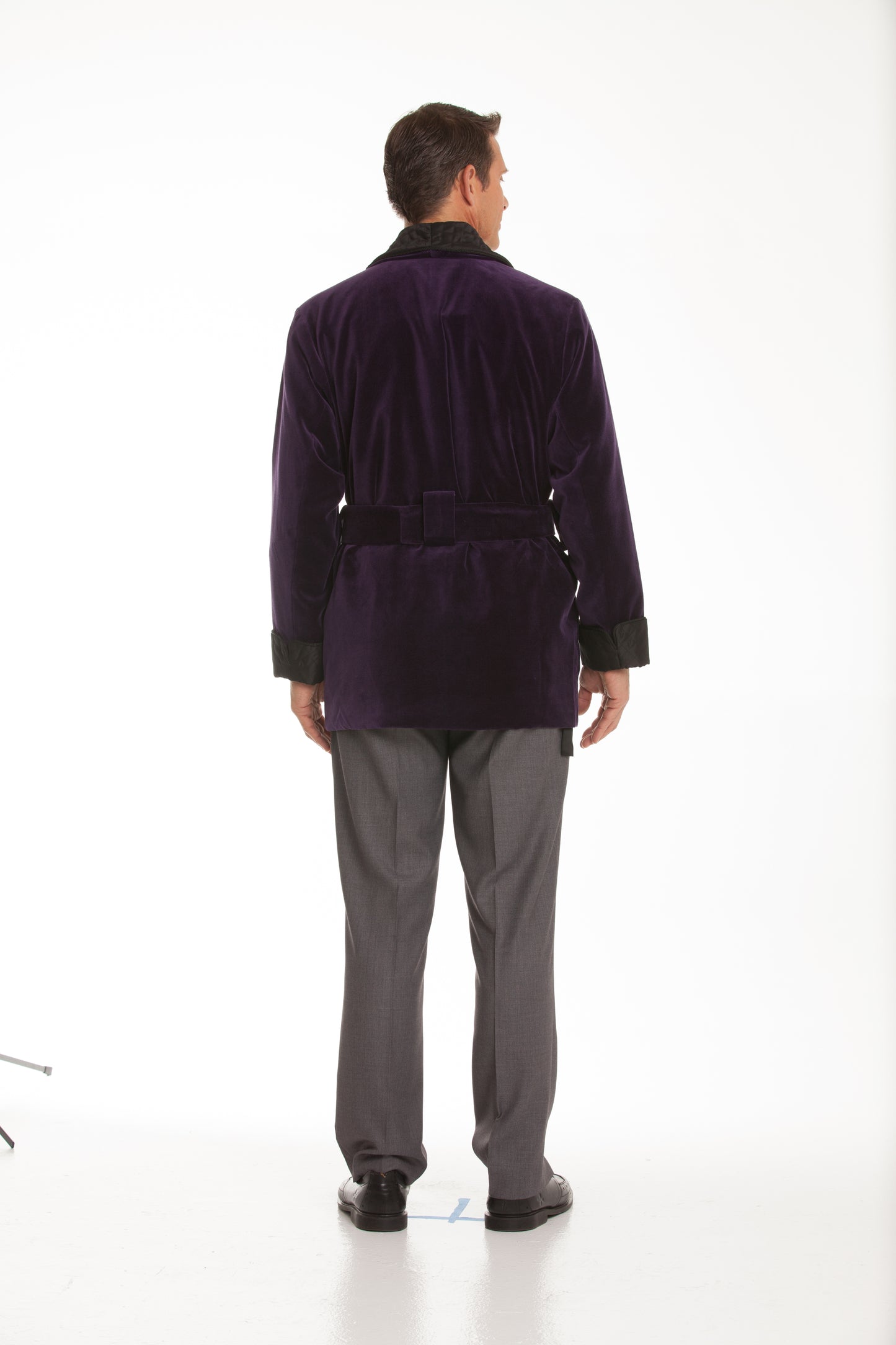 Velvet Smoking Jacket - Purple Merlot