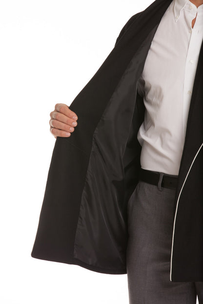 Wool Smoking Jacket - Black